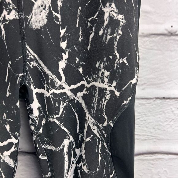 ASOS 4505 Black Marble Print Track Leggings Size 8 - Picture 9 of 12